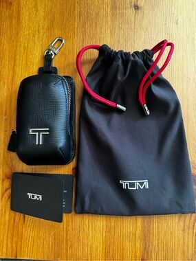 Tumi Turin Leather Luggage Tag Pouch *NEW WITH TAGS*